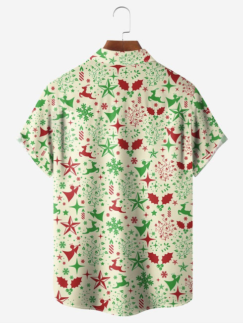 Men's Christmas Funny Graphic Short Sleeve Hawaiian Shirt